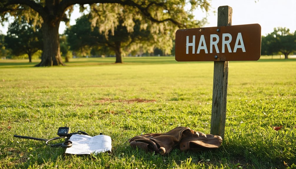 metal detecting regulations harrah