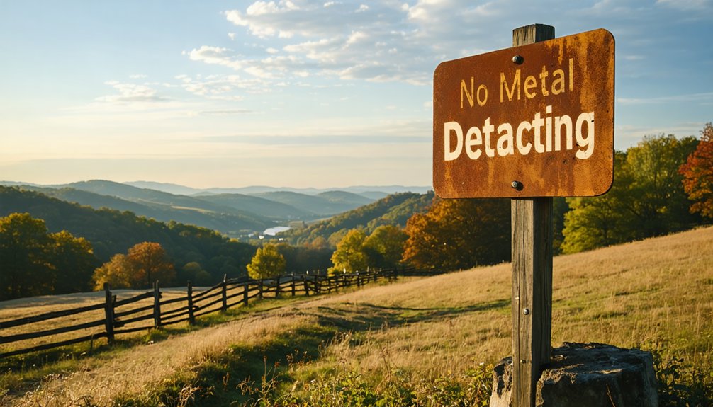metal detecting strictly prohibited