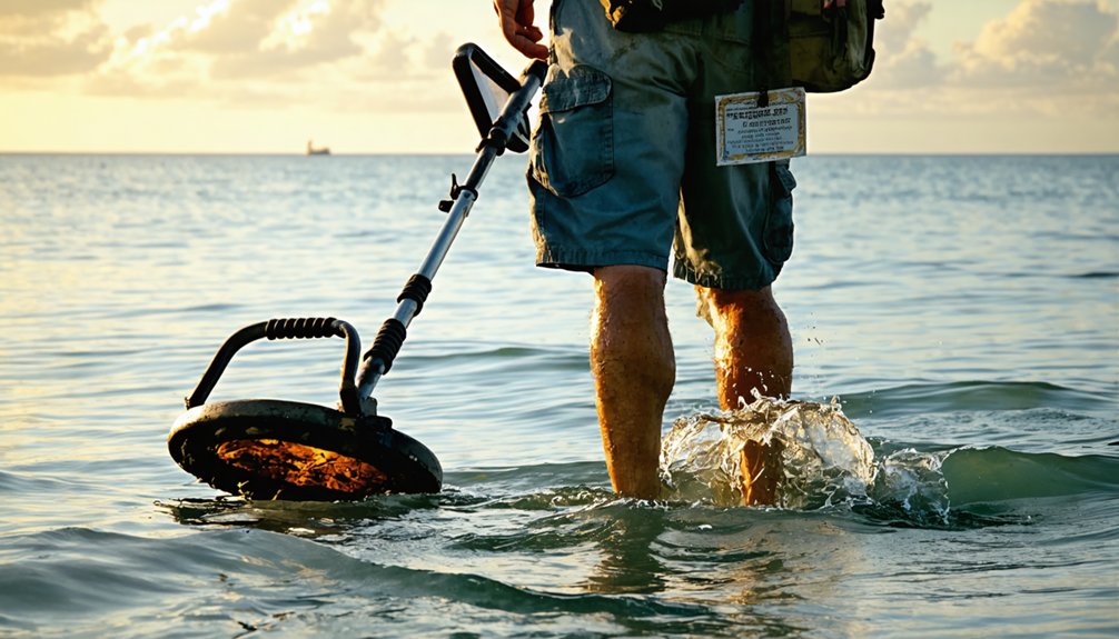 no detecting in water