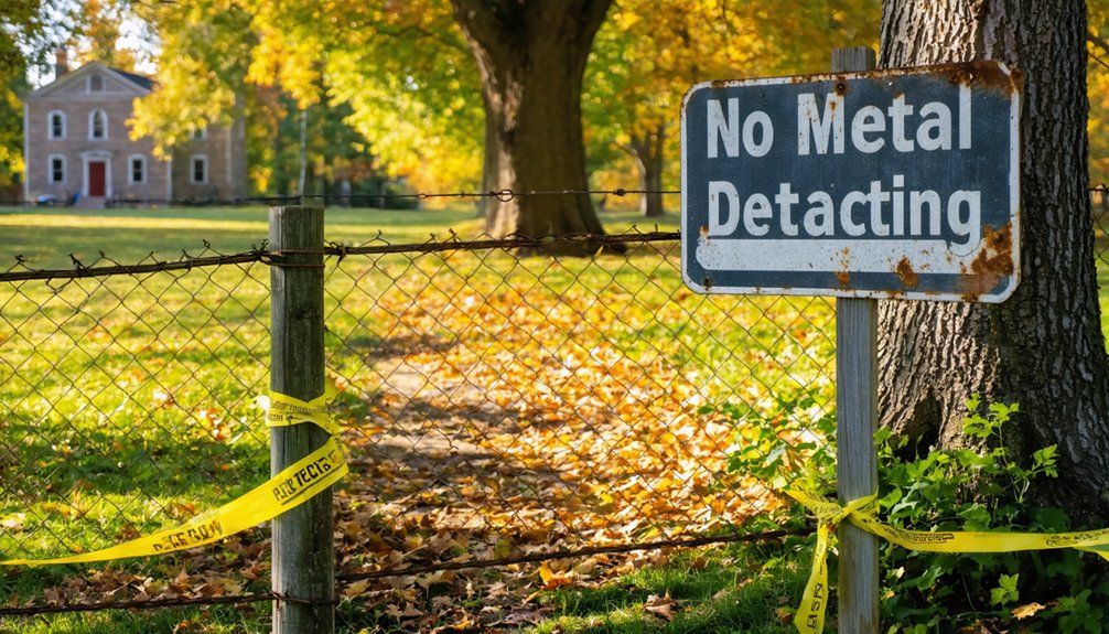 restricted zones for detecting