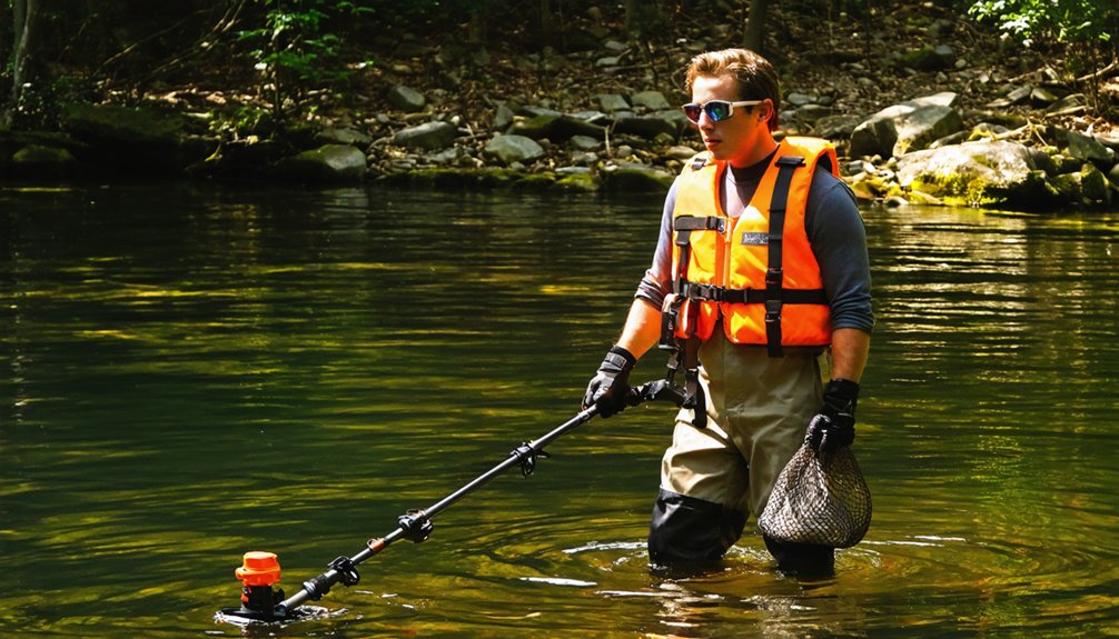 safety gear for river detecting