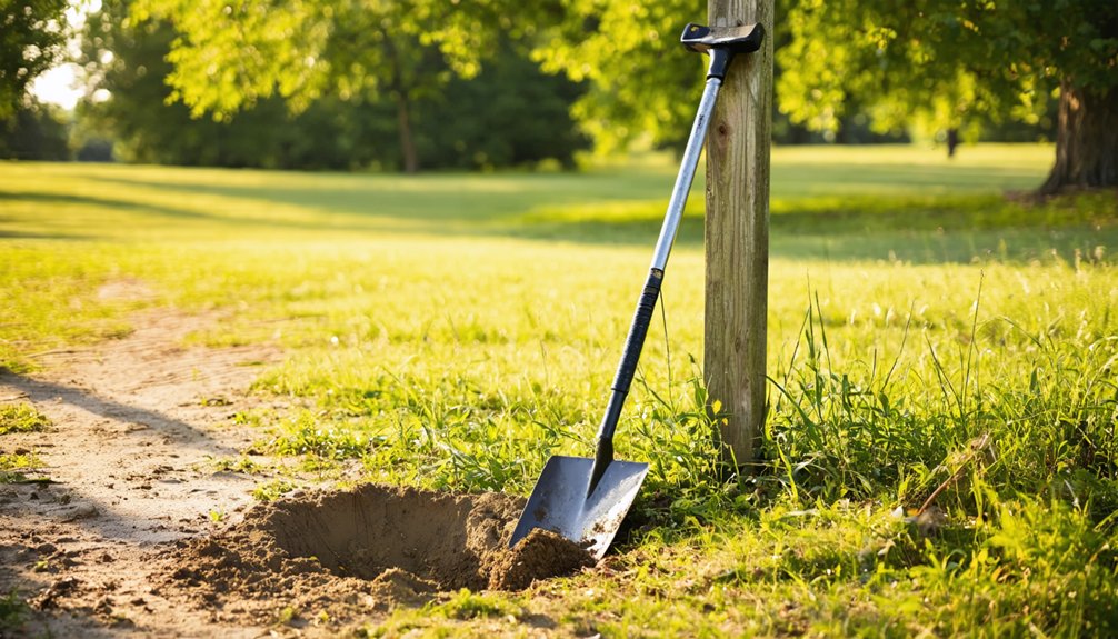 shallow digging approved tools