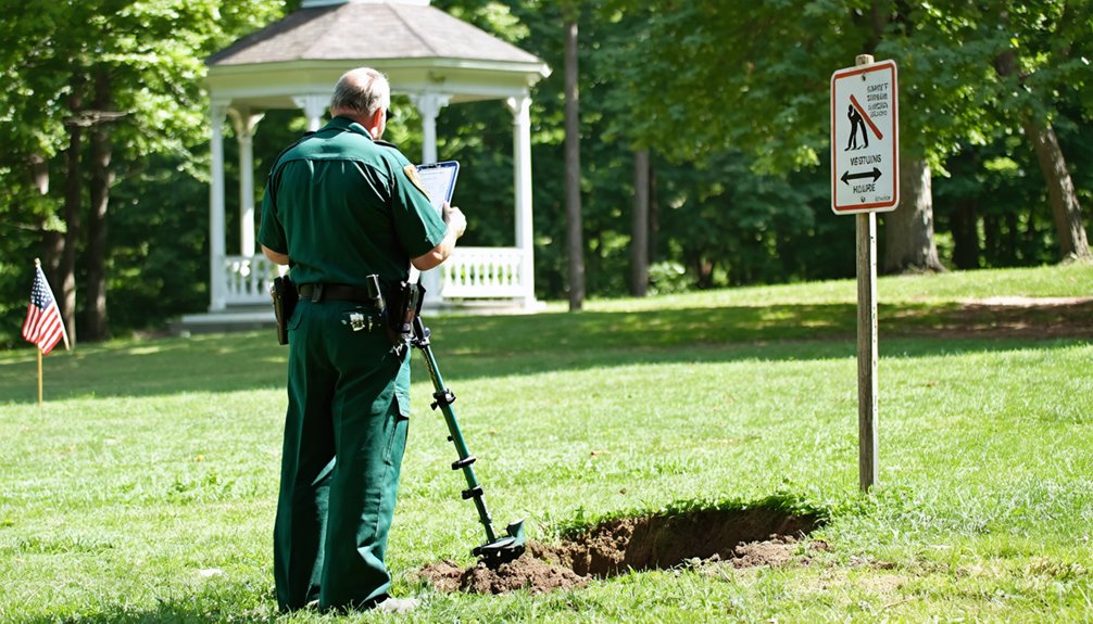 sidney park metal detecting regulations