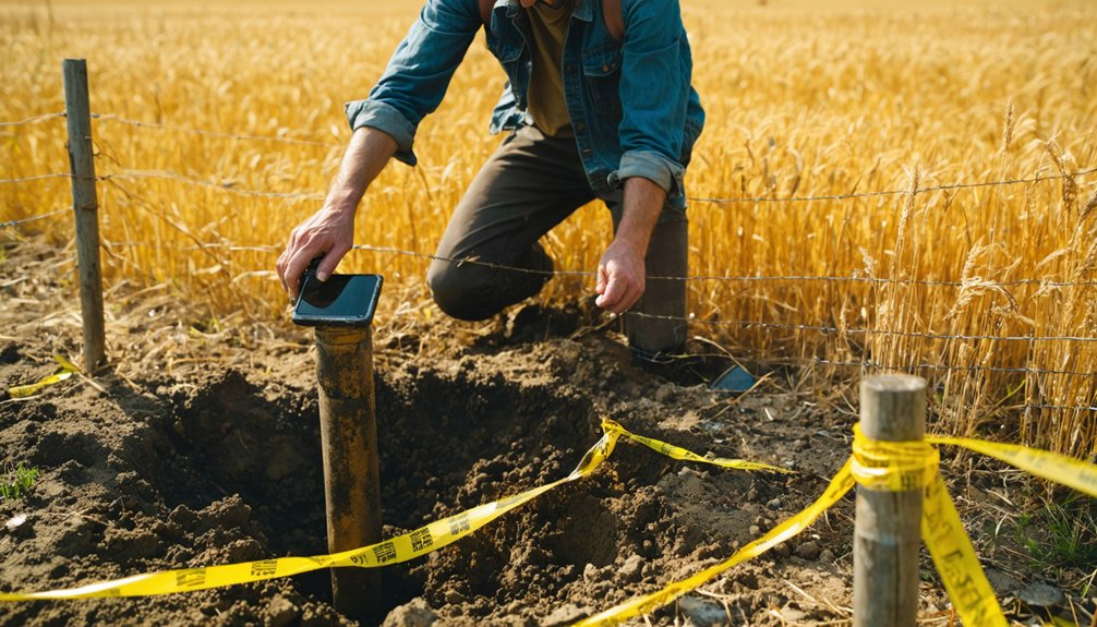 avoid disturbing unexploded ordnance
