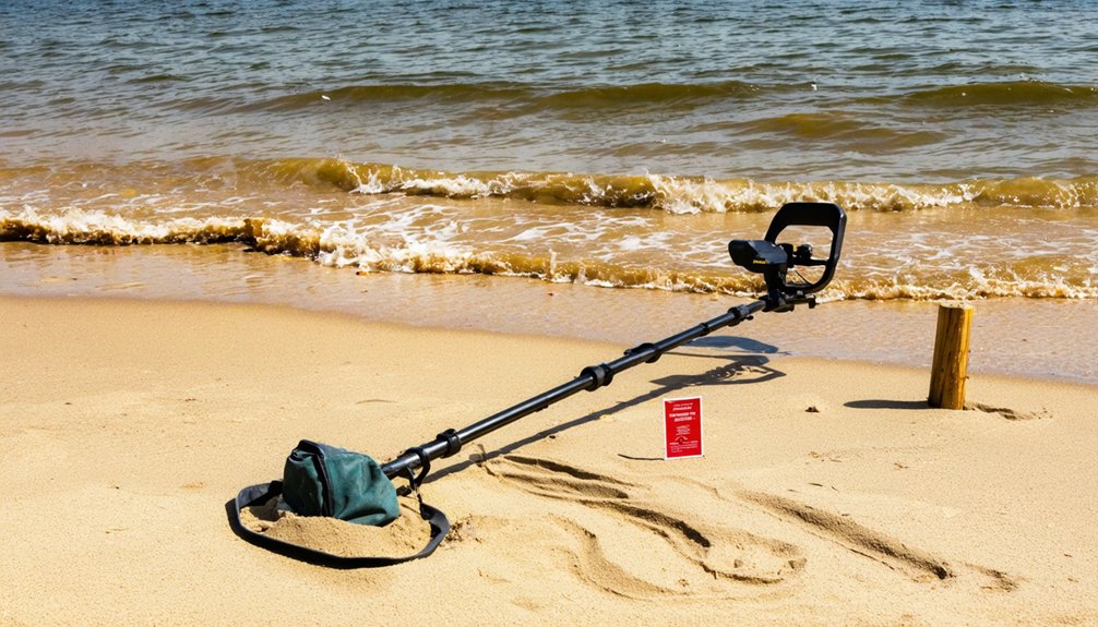 beach detecting season restrictions