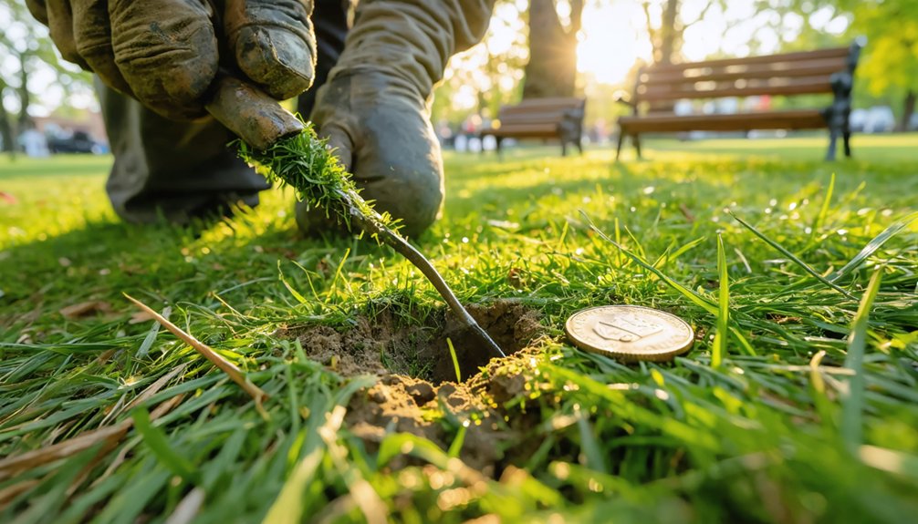 careful turf friendly digging techniques