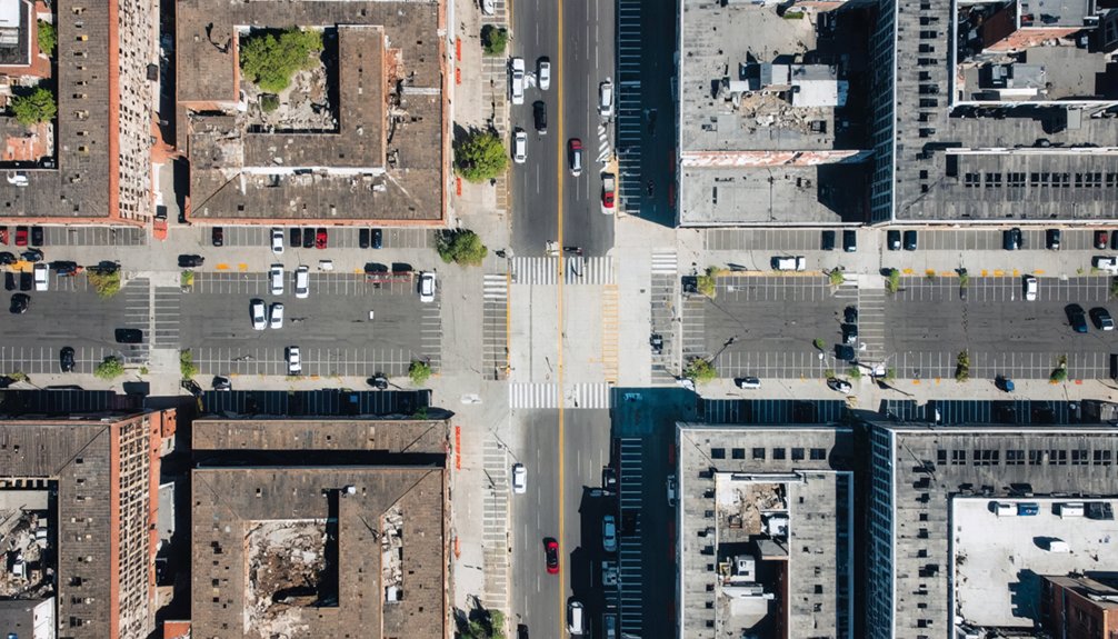 comparing historical and modern aerial images