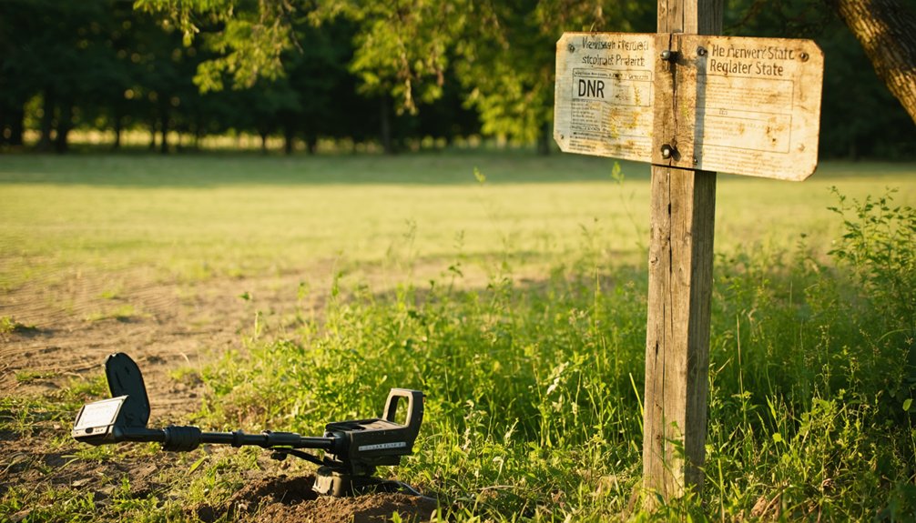 dnr permits beach detecting