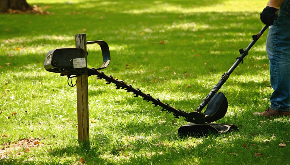 early morning park detecting