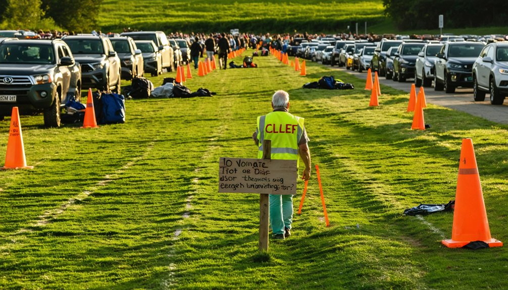 follow parking and boundaries