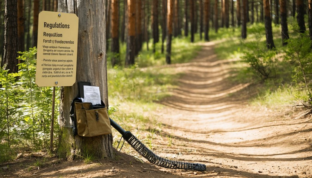 forest land metal detecting regulations