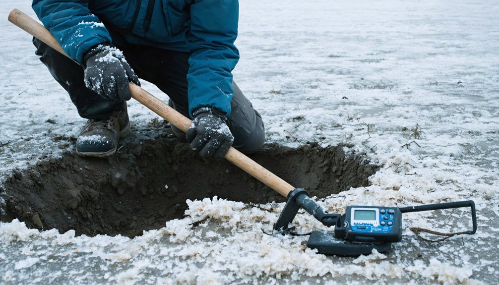 frozen ground hinders target recovery