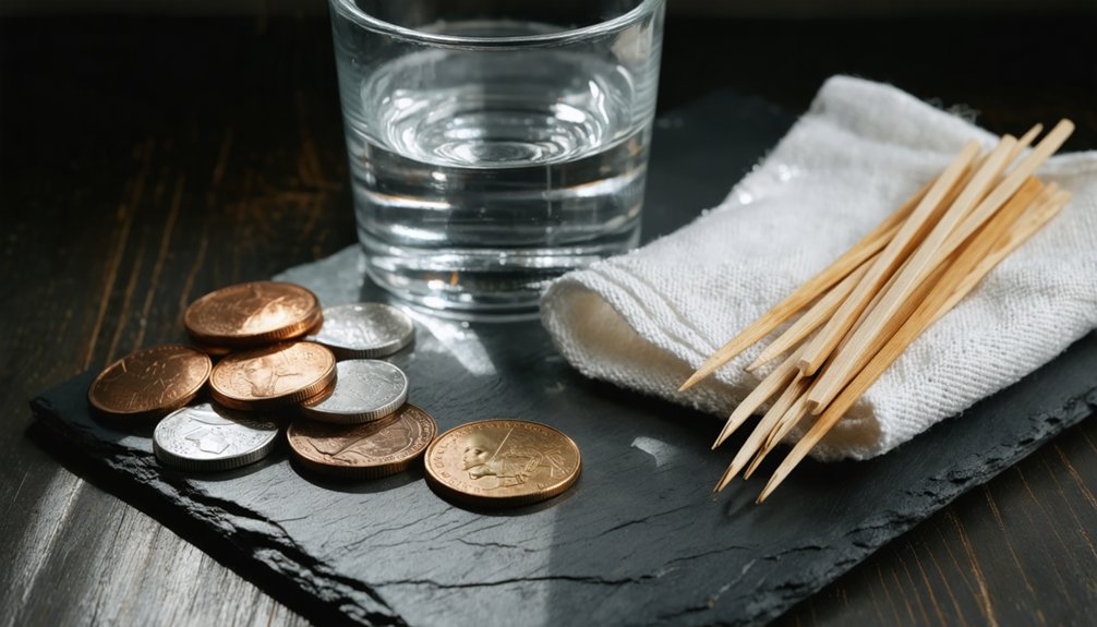 gentle cleaning with distilled water