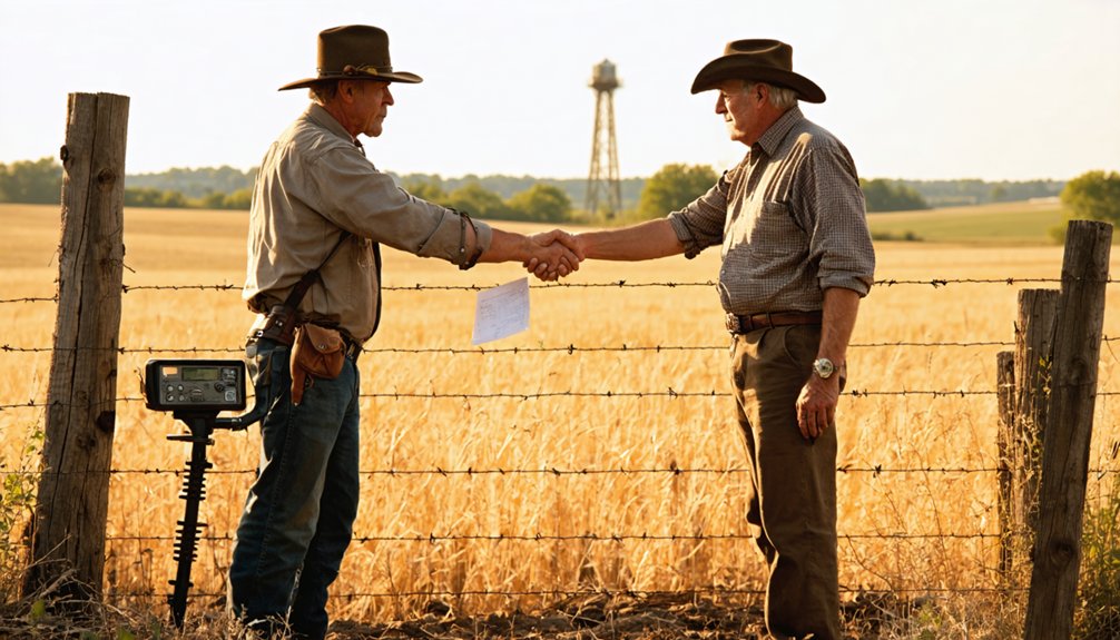 get written land access permission