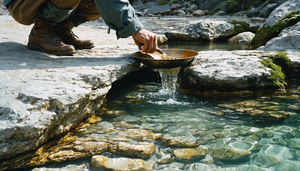 gold in crevice systems