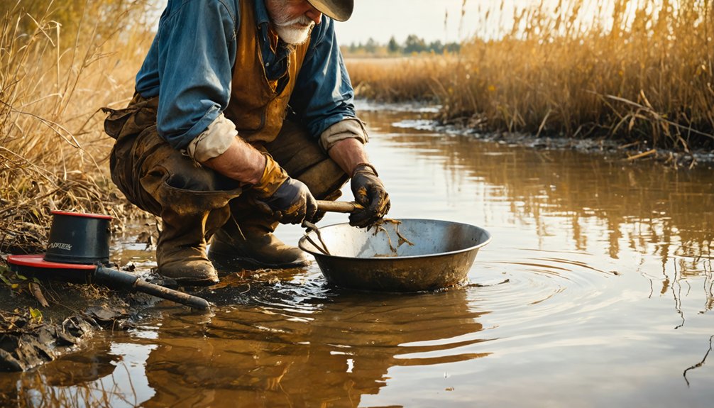 gold panning on north saskatchewan