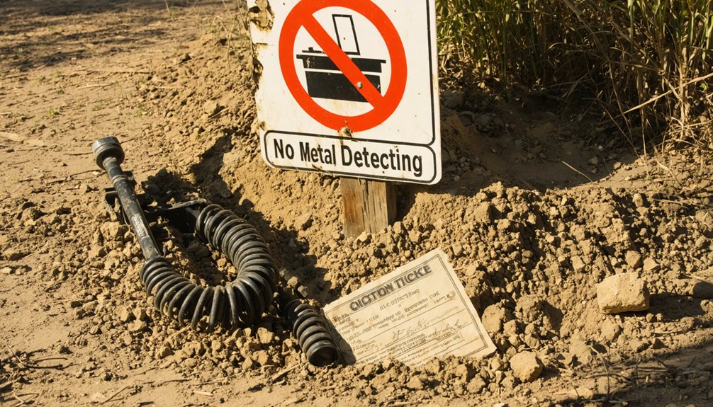 illegal detecting fines and penalties