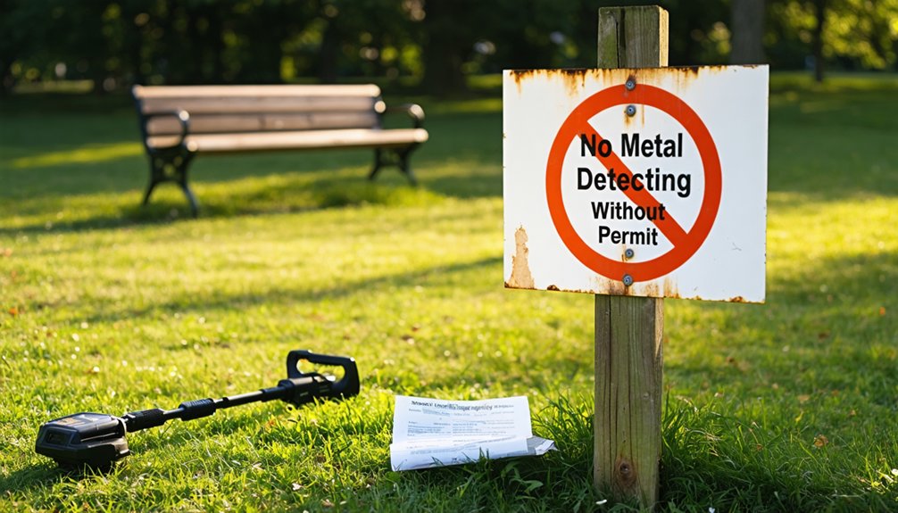 illegal detecting penalties apply