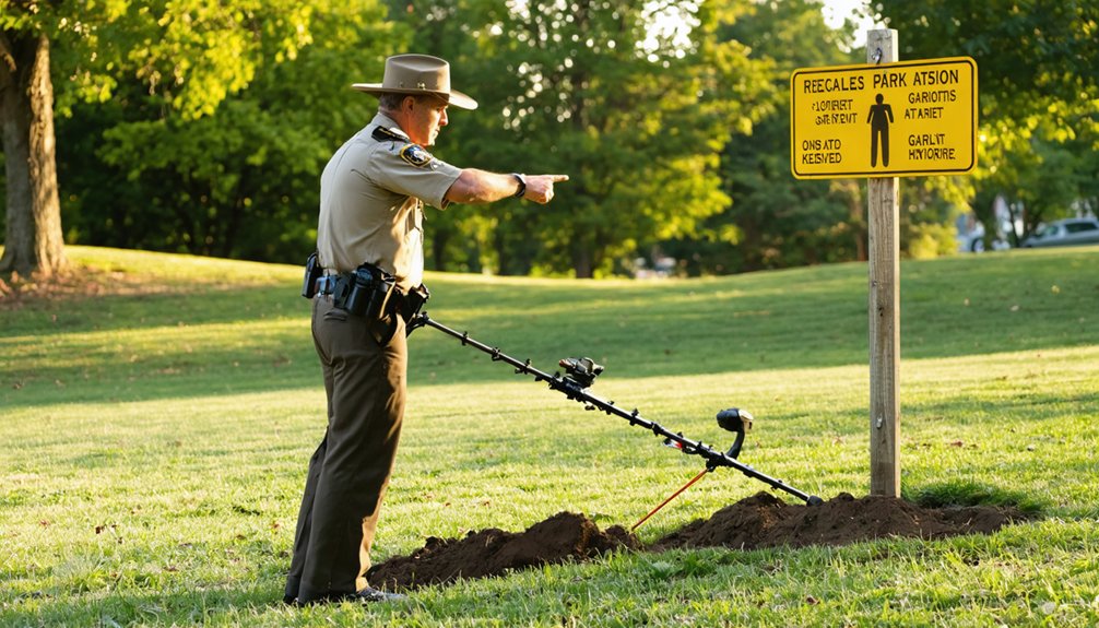 illegal detecting penalties apply