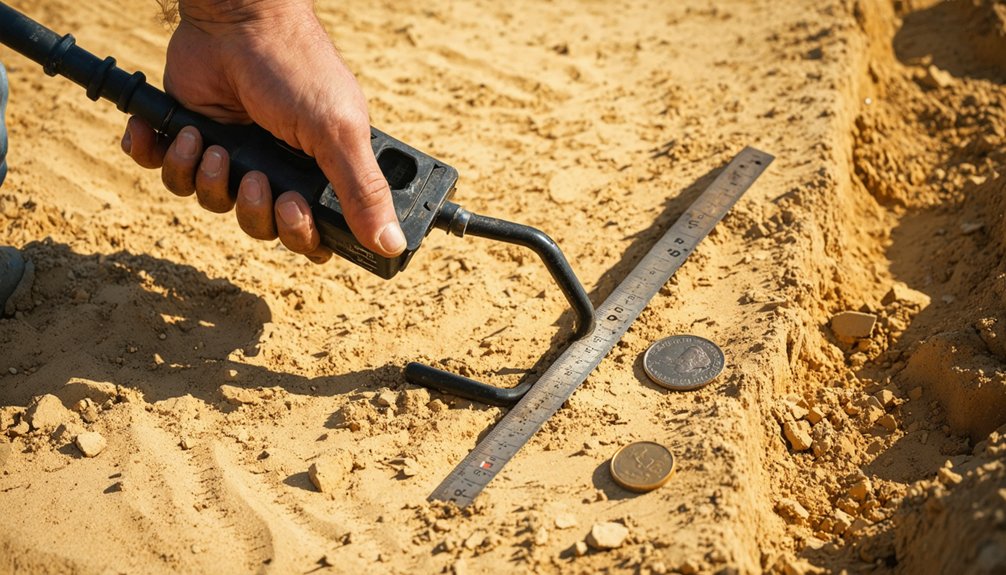 measuring metal detection depth