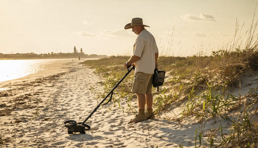 metal detecting in st augustine