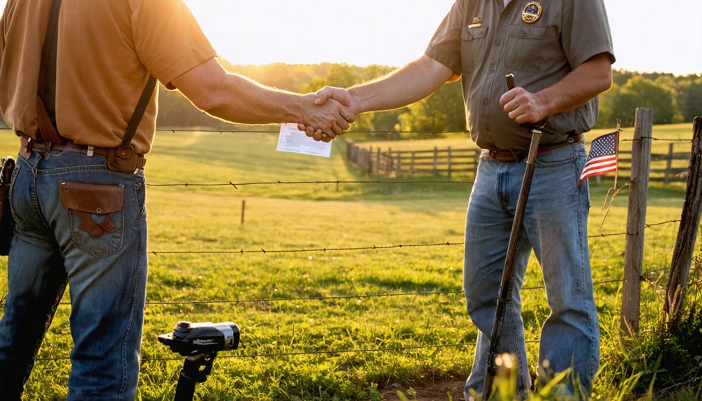 metal detecting on private property