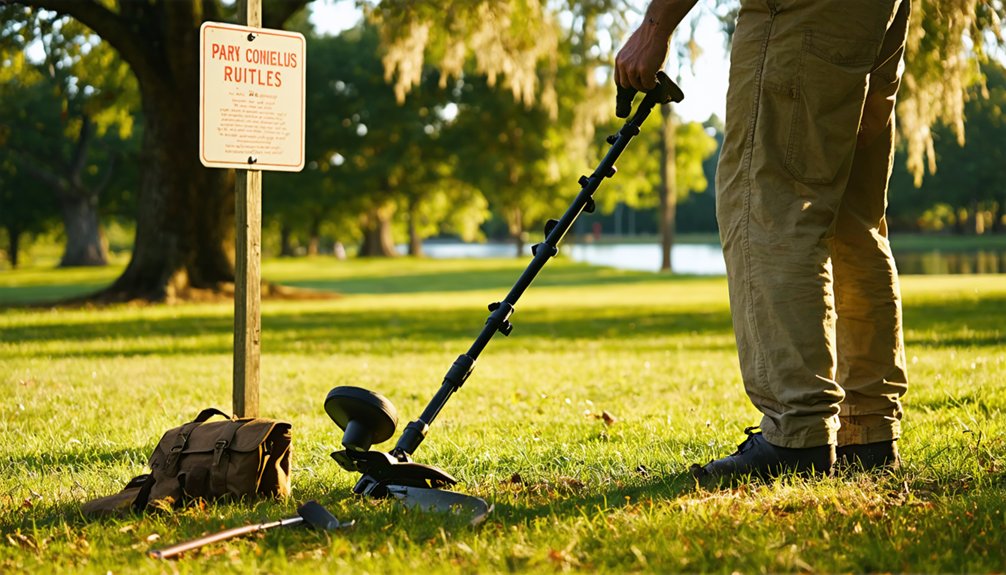 metal detecting permits rules