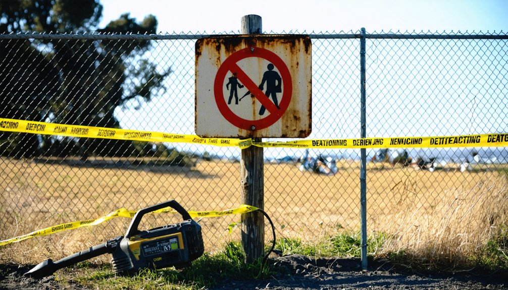 metal detecting prohibited areas
