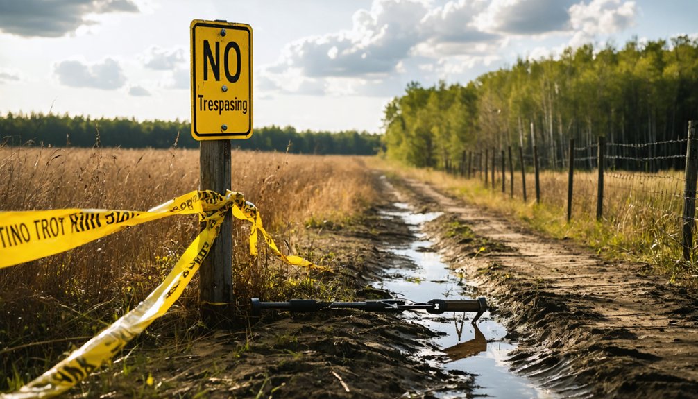 metal detecting prohibited here