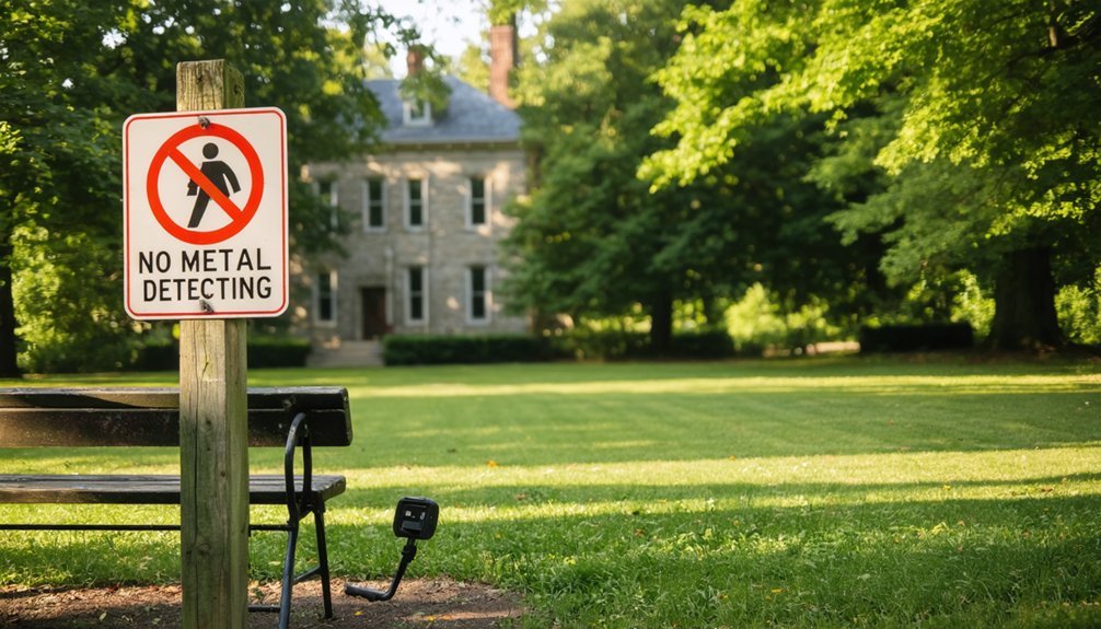 metal detecting restrictions apply