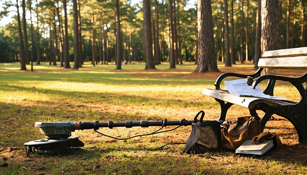 metal detecting rules douglas