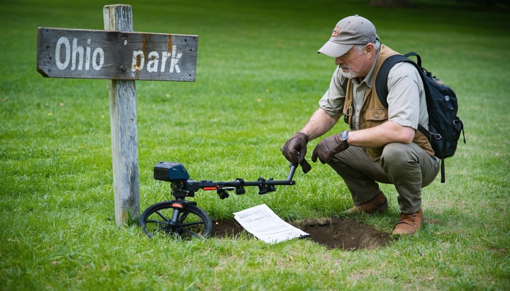 metal detecting rules ohio