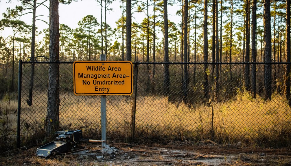 no detecting on protected land