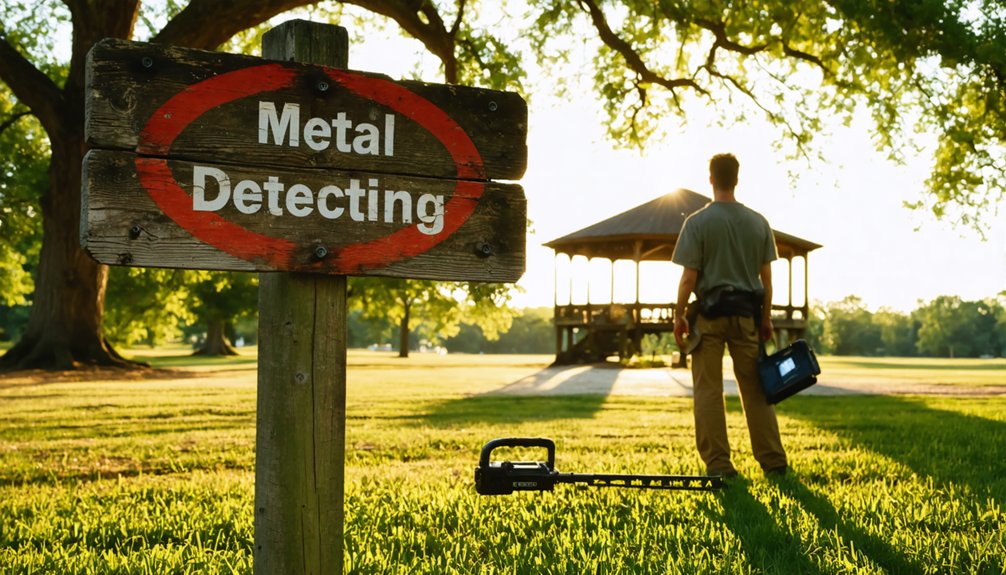 no metal detecting allowed