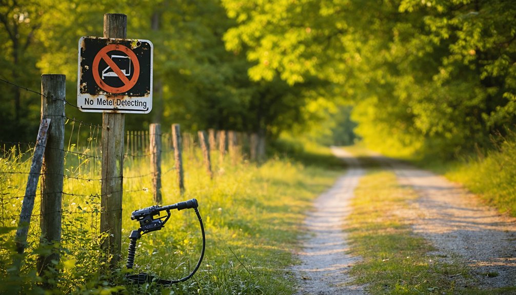 no metal detecting allowed