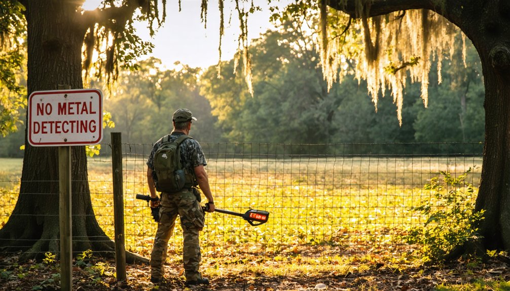 no metal detecting permitted