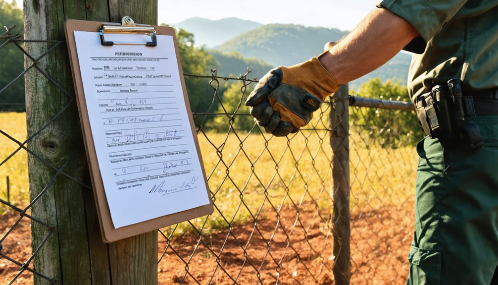 obtain written land permission