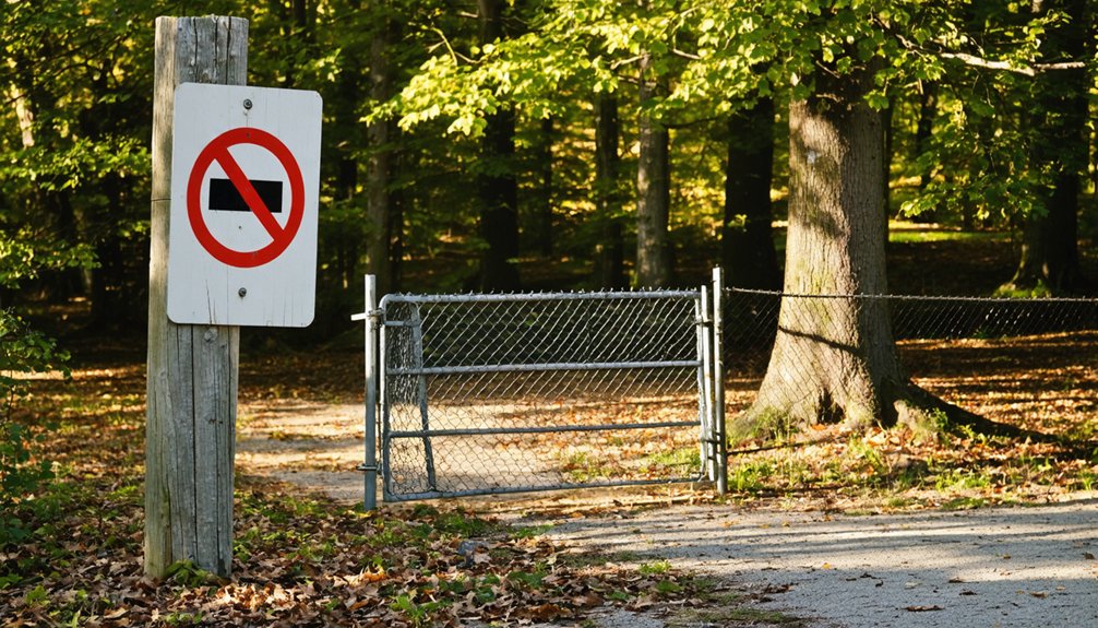 off limits parks and preserves