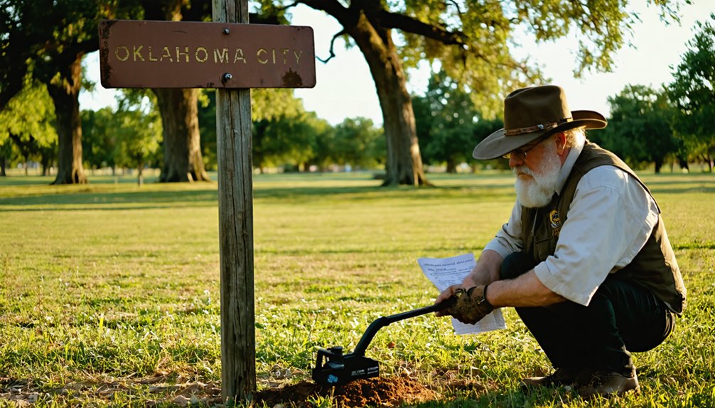 oklahoma city metal detecting rules