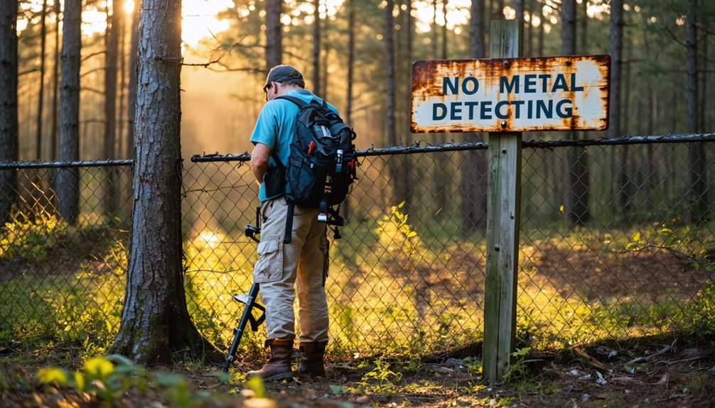 prohibited detection at historic sites
