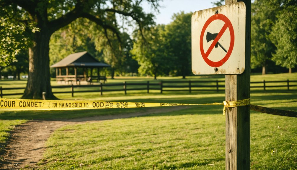 prohibited detection zones identified