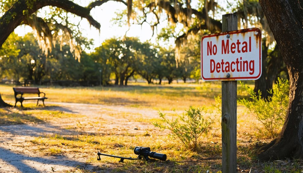prohibited metal detecting areas