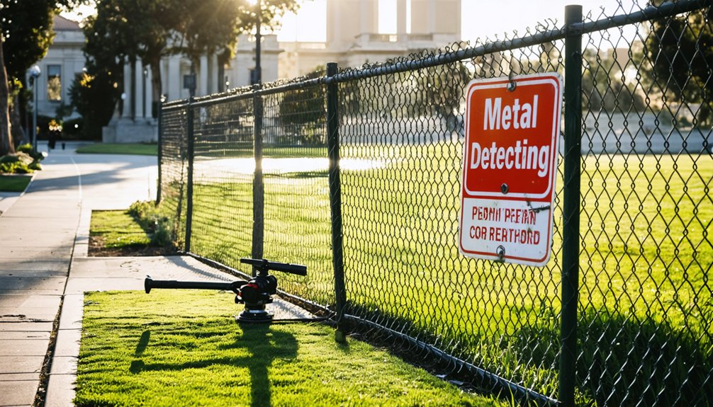 prohibited metal detecting locations