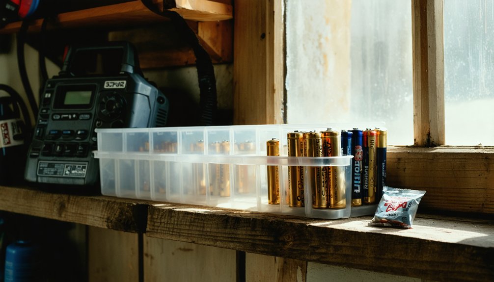 properly store detector batteries