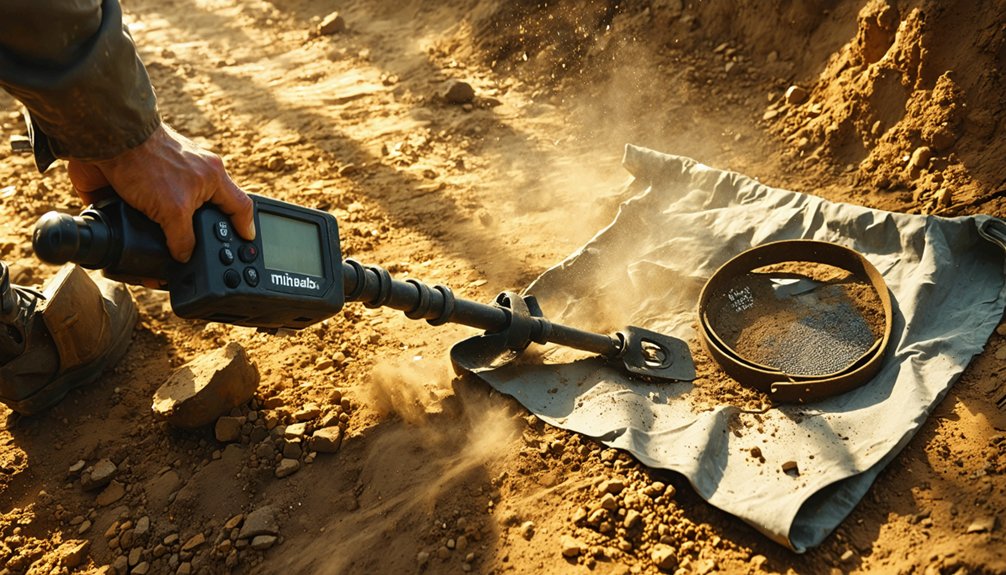 relic detection with metal detector