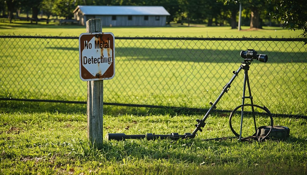 restricted metal detecting areas