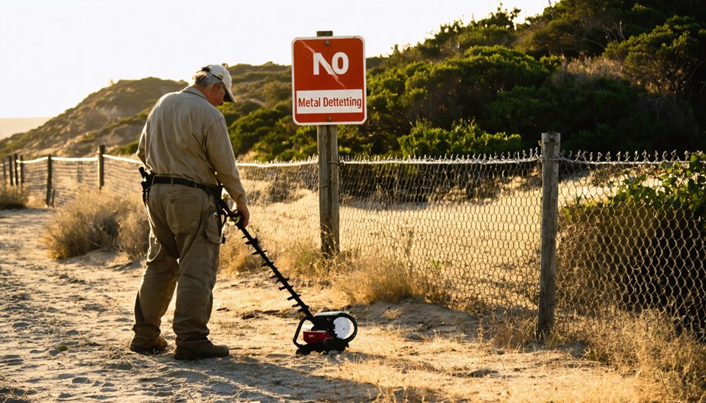 state parks ban metal detecting