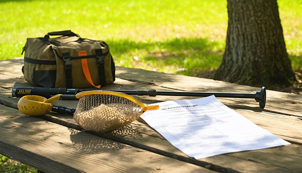 use approved beach detecting tools