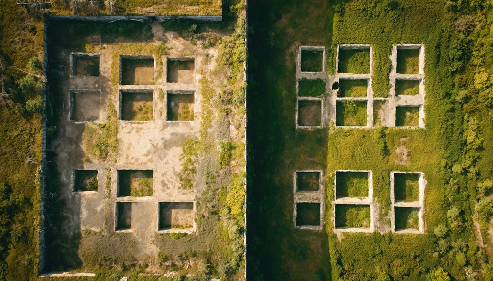 vegetation shadows reveal buried