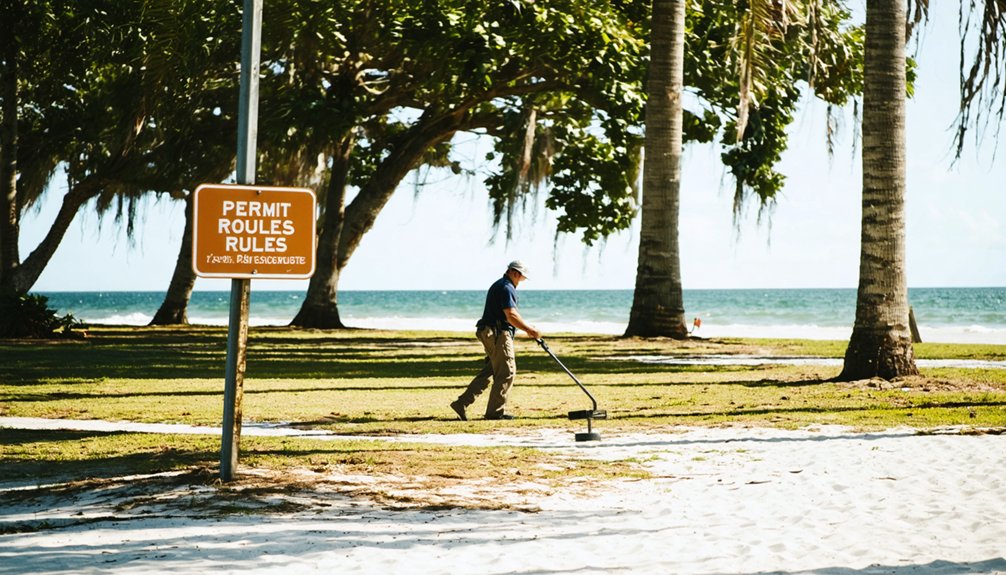 beach detecting rules and restrictions